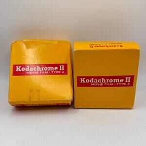 Kodak Kodachrome II Movie Film Type A Super 8 Vintage set of 2 exp 1975 50 ft